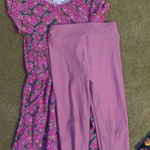 LuLaRoe Dress and Leggings